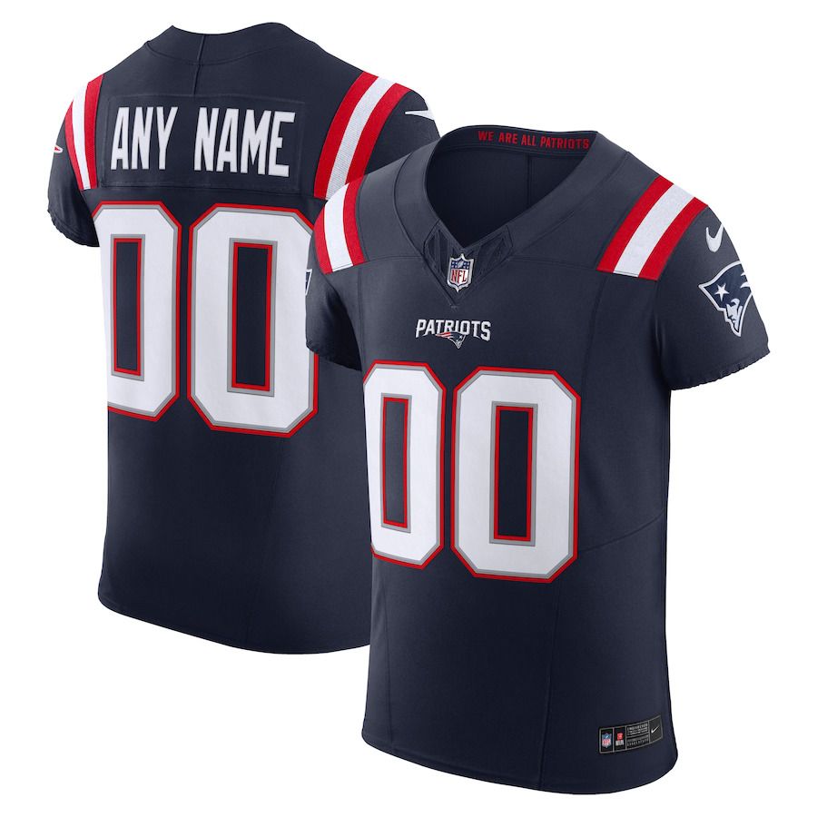 Men New England Patriots Nike Navy Vapor F.U.S.E. Elite Custom NFL Jersey->new england patriots->NFL Jersey